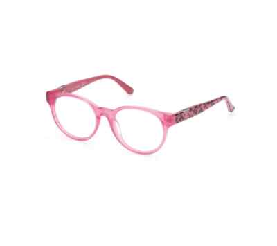 GUESS GU9202 072 Pink Round Plastic Optical Eyeglasses Frame 47-16-135 9202 RX 