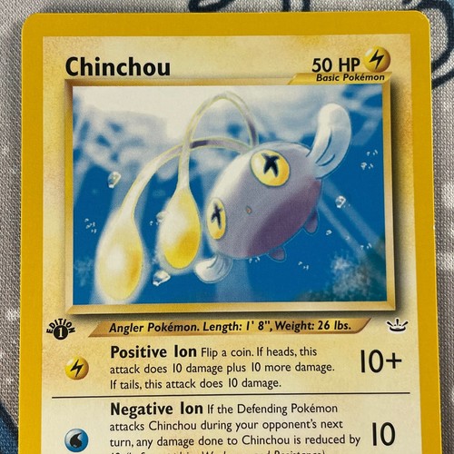 Chinchou 42/64 1st Edition Common Neo Revelation Pokemon Card WOTC Vintage NM - Picture 2 of 3