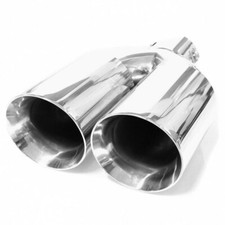 Auspuffblende Endrohr Edelstahl Doppel Für Skoda Fabia Octavia Superb Yeti Rapid