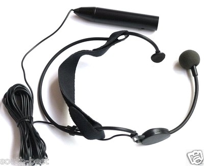 XLR 3Pin Phantom Power 48V Head worn Headset Microphones 195in. cable