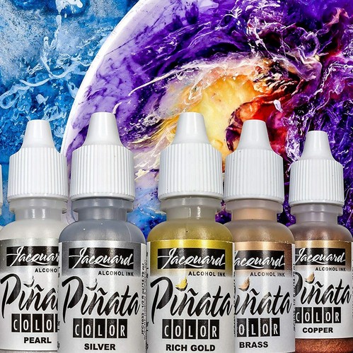 FULL SET Jacquard Pinata Alcohol Inks Bottles for Glass Wood Paper Paints Yupo + - Picture 6 of 8