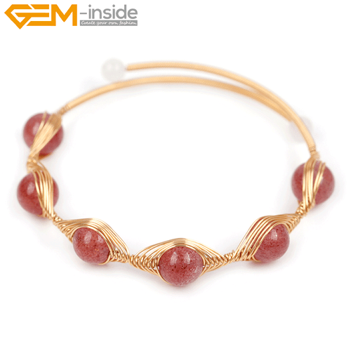 Gold Filled Chakras Quartz Jade Stone Jewelry Handmade Adjustable Bracelet Gift - Picture 113 of 133