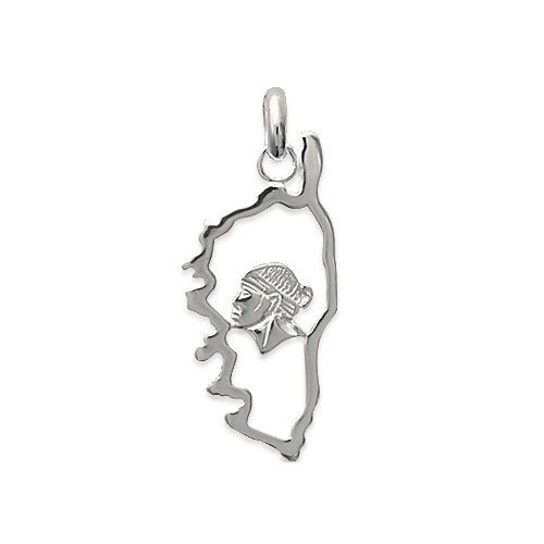 Pendentif Corse argent 925 véritable au design épuré pour un éclat durable