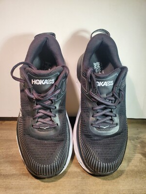 Hoka One One Womens Sz Bondi Running Shoes Black Comfort Cushion  Athletic