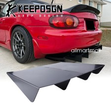 Bk Rear Diffuser Bumper Lip Splitter Lower Abs Shark Fins For Mazda Mx-5 Miata