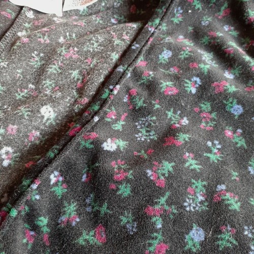 Vintage Floral Print Velvet Cottagecore Long Maxi Dress Large Y2K Retro Fall - Picture 8 of 10