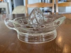 Vintage Hazel Atlas Criss Cross Clear Depression Era Glass Reamer Citrus Juicer