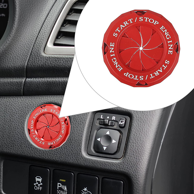 Car Red Engine Start Stop Push Button Switch Cover Trim Accessories New
