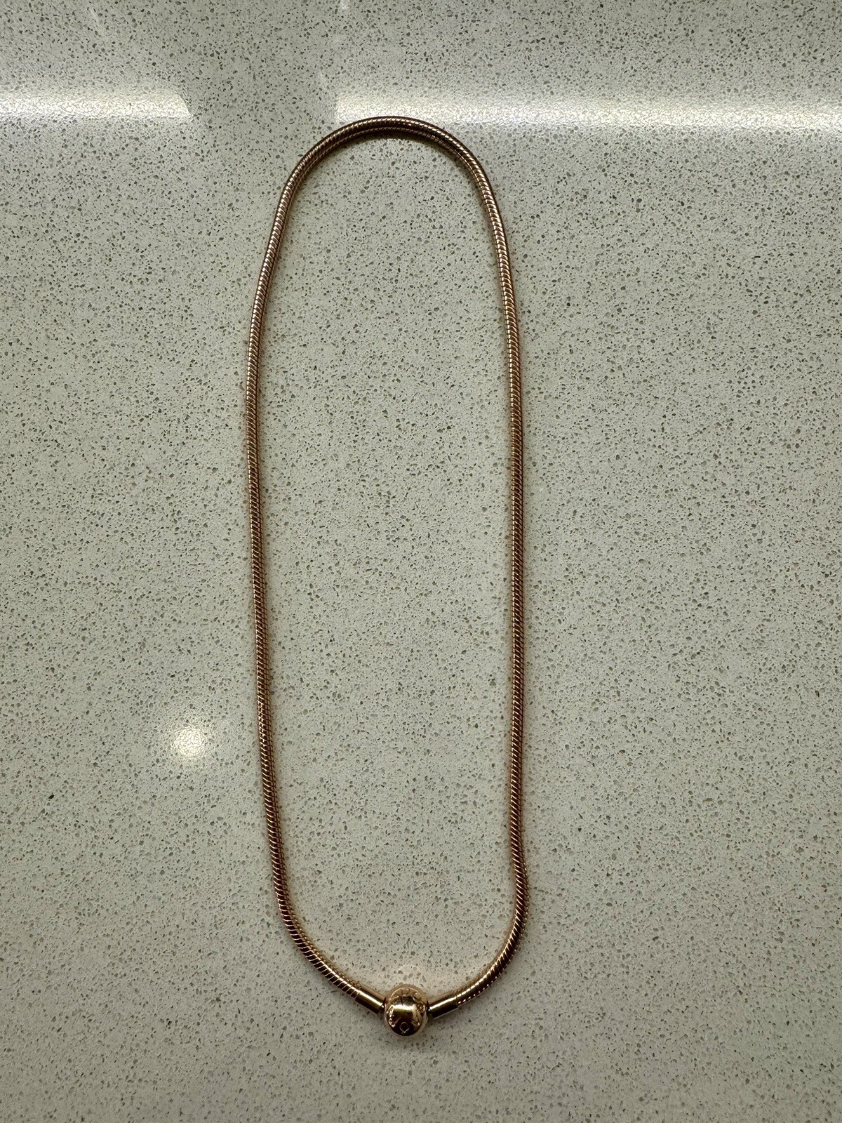 Rose Gold Pandora Moments Snake Chain Necklace 45cm eBay