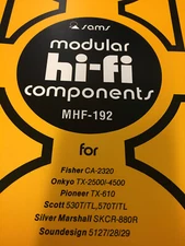 MHF-192 HI-FI SAMS MANUALFISHER ONKYO PIONEER SCOTT SILVER MARSHALL SOUNDESI NOS