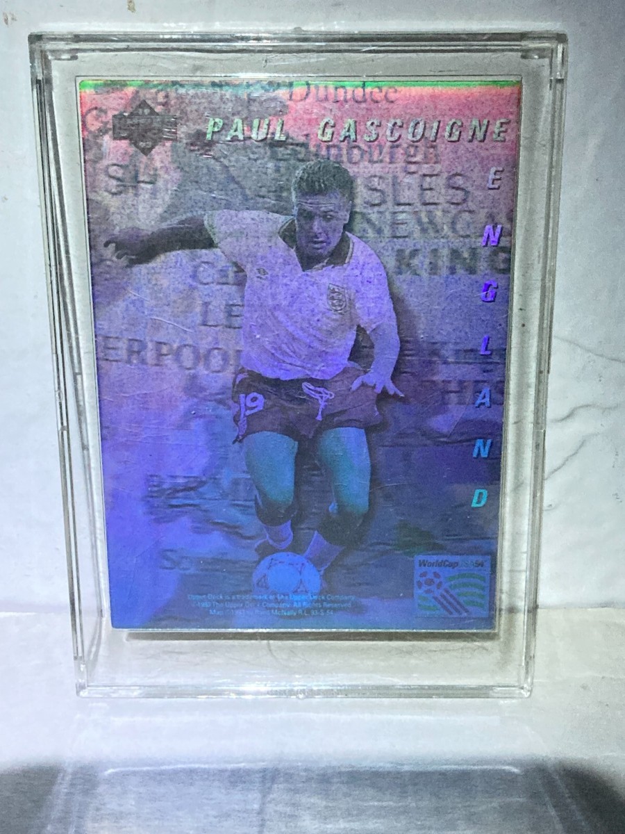 PAUL GASCOIGNE -ENGLAND- HOLOGRAM CARD WORLD CUP USA 1994 (UPPER DECK CARD  1993)