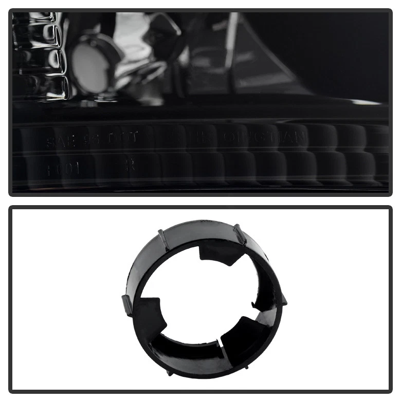 [4PC] Black Smoke 1997-2003 Ford F150 Expedition Headlights+Signal Corner Lamps - Image 4 of 4