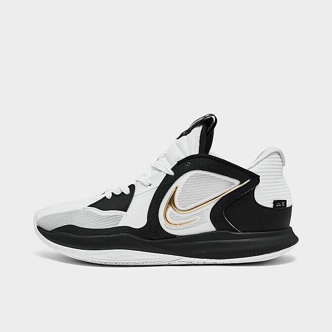 Nike Kyrie Low 5 Mens Size 11 Black White Gold Basketball Shoes