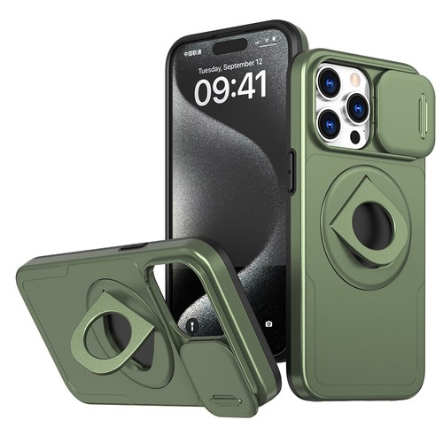 For iPhone 15 Pro Max 14 Plus 13 XR 7 Magsafe 360 Rotating Stand Shockproof Case - Foto 16 di 35