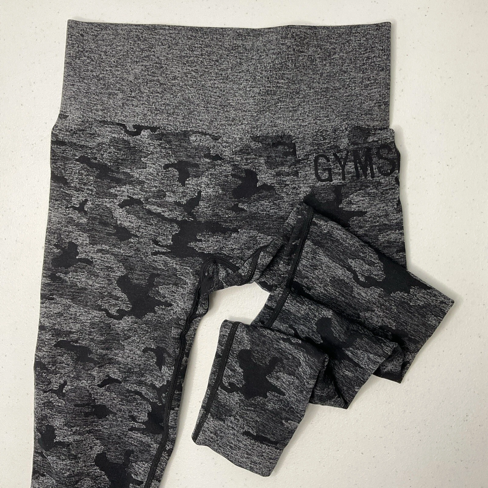 gymshark adapt camo seamless ribbed high waist leggings