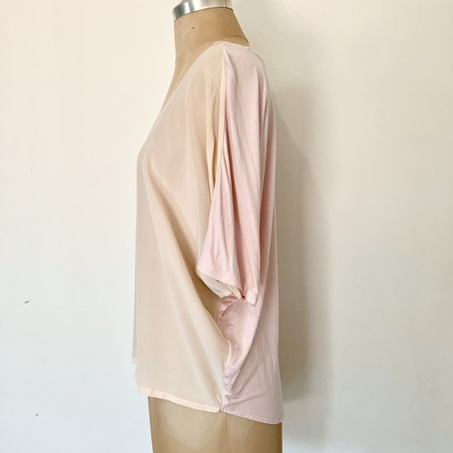 David Lawrence Silk 1/2 Dolman Sleeve Blouse Size 12 Pink Shirt Relax Top As New - Picture 6 of 11