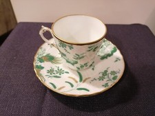 RICHARD GINORI, Tazzina da caffè con piattino vecchio Ginori Oro di Doccia Giada