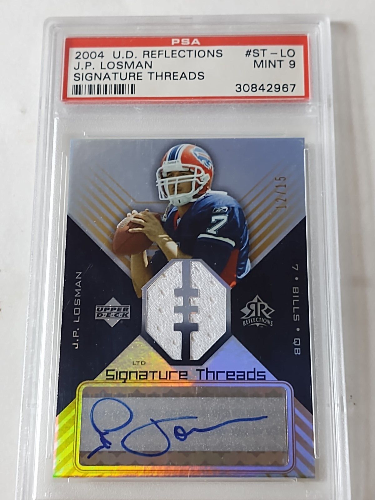 JP Losman Upper Deck Reflections Signature Threads #STLO Base