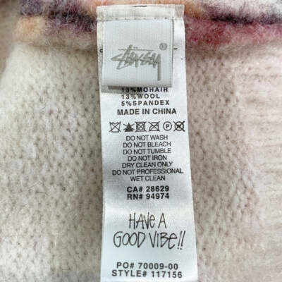 Stussy 22AW TIGRIS PRINT SWEATER All Pattern Crew Neck Knit Stussy 22AW TIGRIS PRINT SWEATER All Pattern Crew Neck Knit