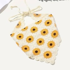 Crochet Bandana Headbands, Hippie Triangle Hairbands Boho Head Scarf Hair Scarf