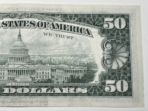 1977 $50 Fifty Dollar Bill Federal Reserve Note Boston MA Vintage Currency - Picture 6 of 6