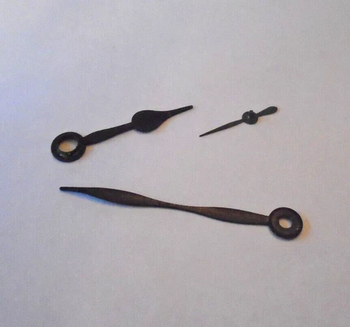 ELGIN 8 DAY SIZE, 1 SET OF 3 FLAT BLACK HANDS  ---   BB-34