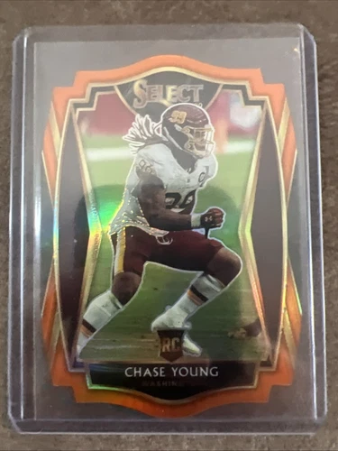 2020 Select Chase Young Premier Level Orange Prizm Die Cut #164 Rookie