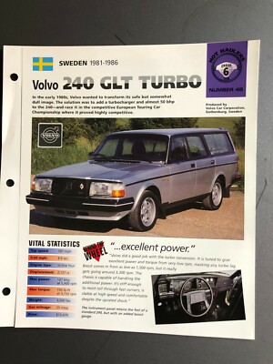 1981 - 1986 VOLVO 240 GLT Turbo Wagon IMP 