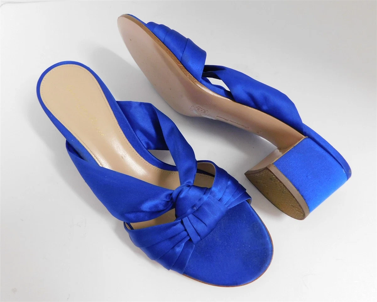 Royal blue cheap strappy heels