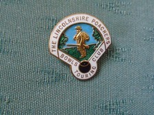 OLD THE LINCOLNSHIRE POACHERS BOWLS TOURING CLUB ENAMEL BOWLING BADGE - MILLER