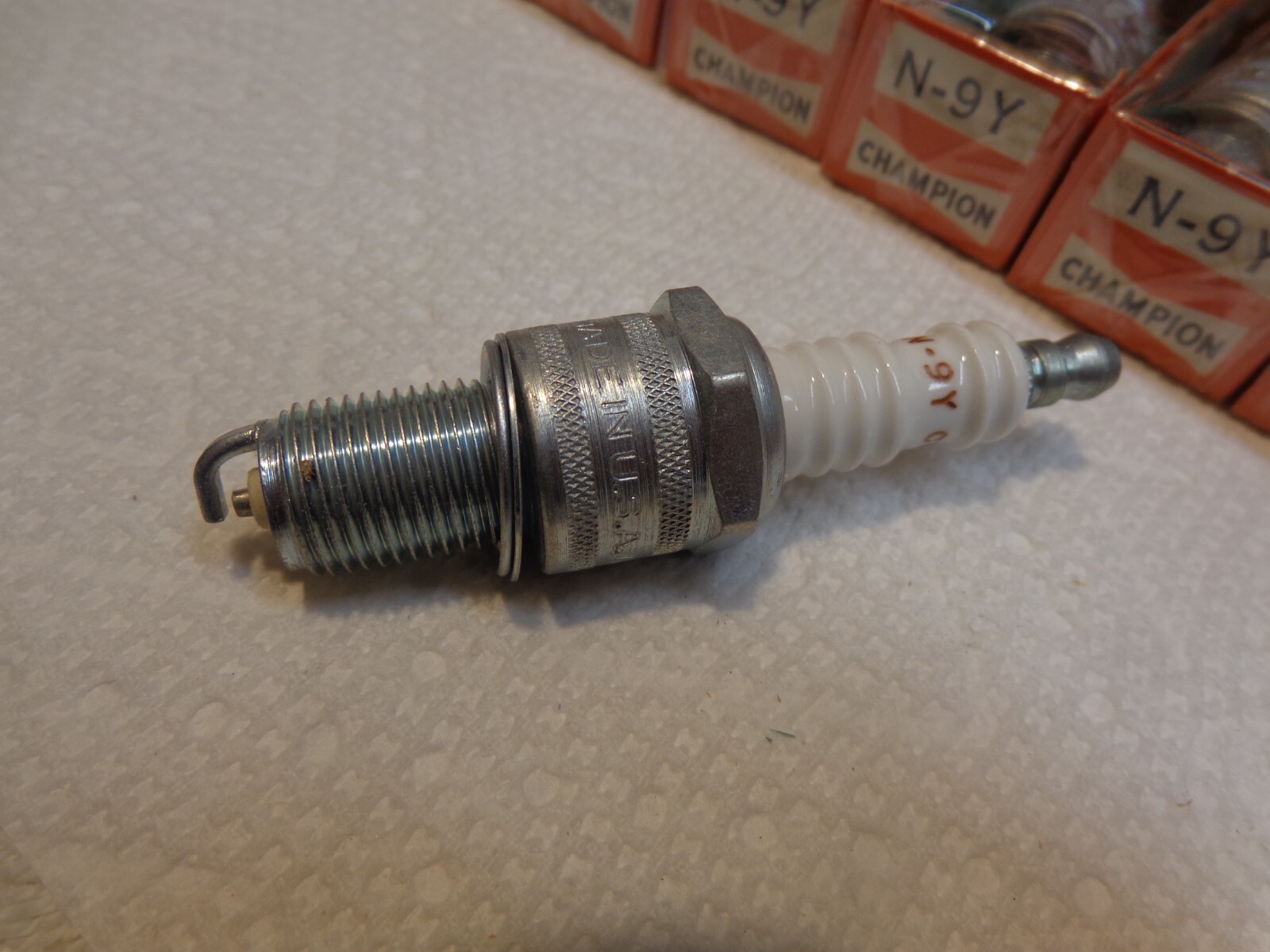 ‘NOS’ Champion N-9Y Spark Plugs...MADE IN USA...Mercedes, Aston-Martin, TR-6, MG