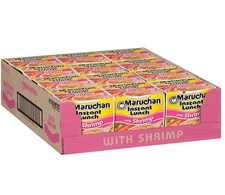 Instant Lunch Shrimp, Ramen Noodle Soup, Microwaveable Meal, 2.25 Oz, 12 Count