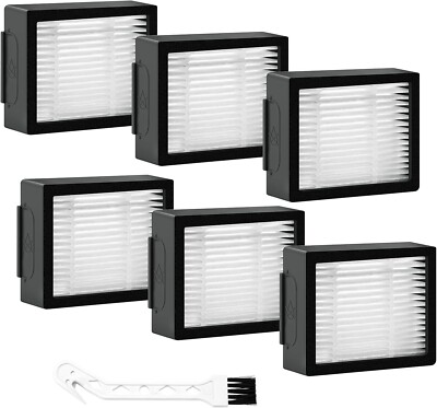 6 Pack Roomba Filters Fit for i-Robot Roomba I J E Series E5 E6 E7 i3 i3+i4 i6