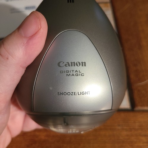 Canon Digital Magic Alarm Clock Portable Battery Twist Dial Rare Vintage - Picture 2 of 6