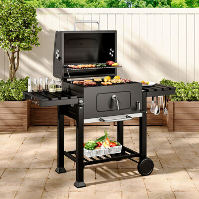Outdoor BBQ Grill Large garden barbecue smoker Picnic Steel