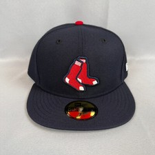 Boston Red Sox New Era Fitted Hat Mens 7 1/4 Black Alt On-Field 59FIFTY New NWT