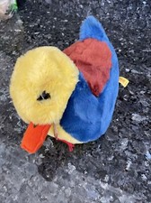 Steiff Cosy Waggi Duck Woven Fur Plush 26cm 10in ID Button Tag 1980s