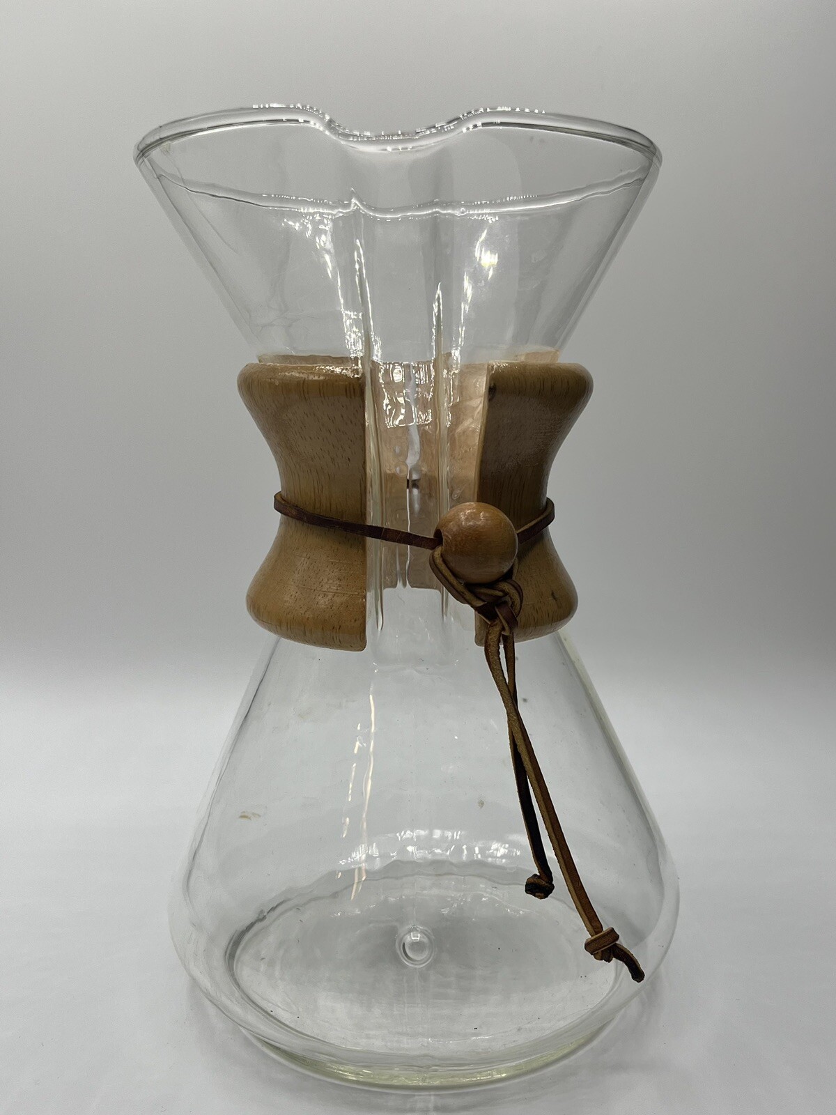 With Wood Leather Collar ~ 6 Cups