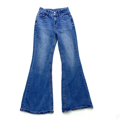 Waist Jean Flare Shein SHEIN Womens Size Small Extra Wide Flare