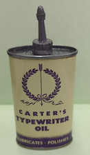 Vintage  Carter's Typewriter Oil 3oz Lead Top Handy Oiler