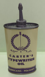 Vintage Carter's Typewriter Oil 3oz Lead Top Handy Oiler