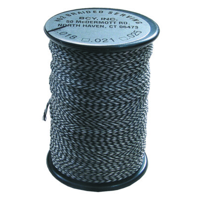BCY 25806 62 Braided Center Serving Black/White .025 60 Yds.