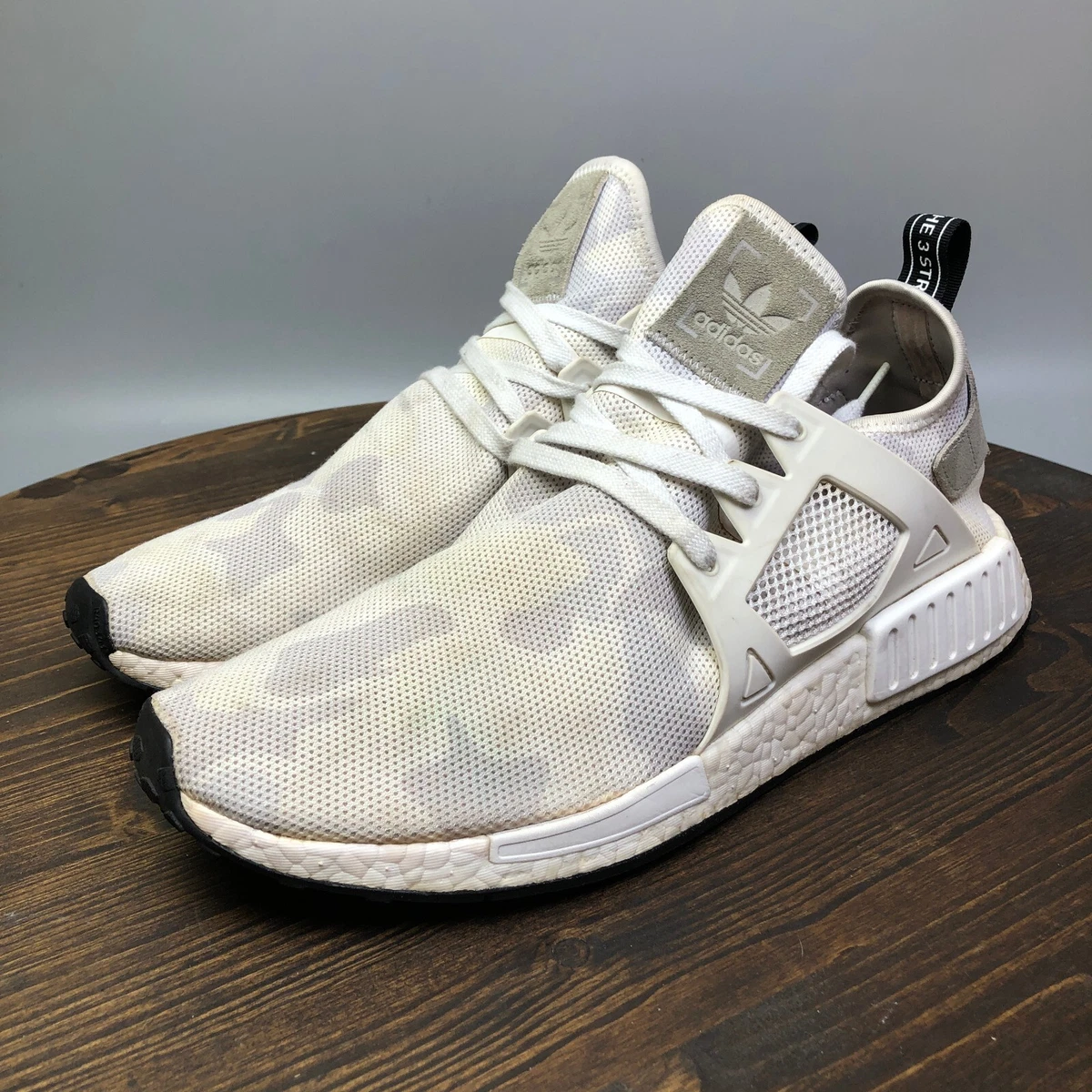 Adidas NMD Mens Size 12 White Camo Running Shoes Sneakers BA7233 |