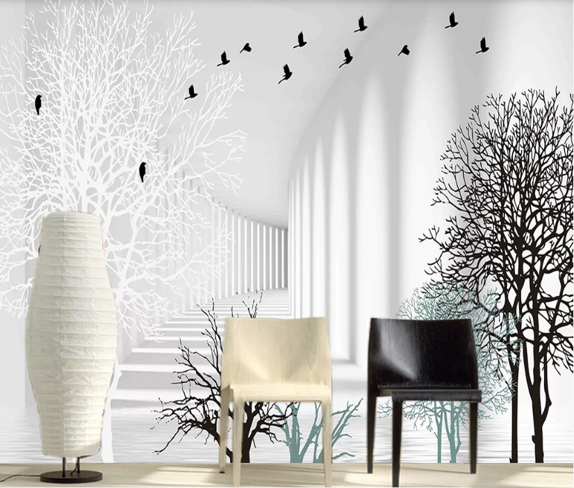 3D White Space 11389NA Wallpaper Wall Mural Removable Self-adhesive Fay