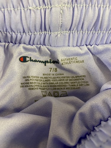 Champion Authentic Athletic Wear 2 piece Girls Shorts Black And Purple Size 7/8 - Picture 5 of 7