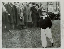 1950 Press Photo Bing Crosby and Spectators at British Amateur Golf Championship
