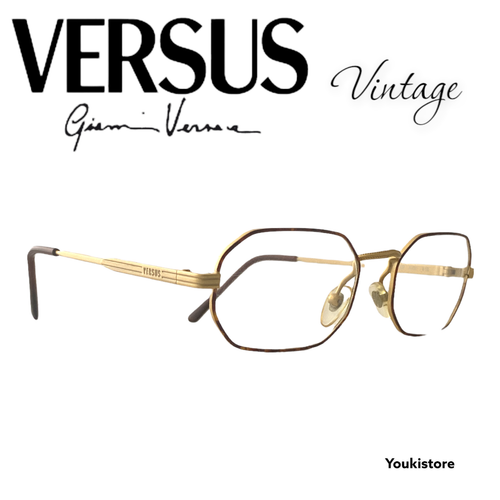 VERSUS by VERSACE VINTAGE 90s eyeglasses F45 17M eyeglasses M.in Italy - Picture 3 of 10