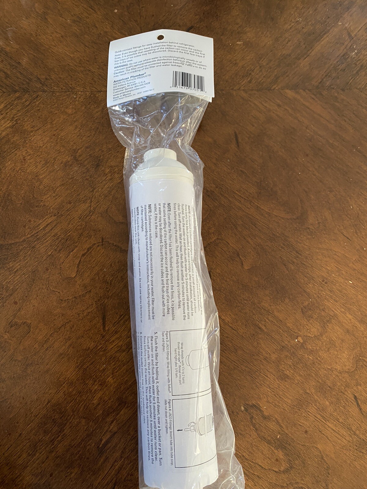 American Plumber Quick Connect Icemaker Inline Water Filter 1/4" New