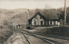Railroad Train Station Depot GLENCLIFF NH New Hampshire RPPC Photo Postcard COPY
