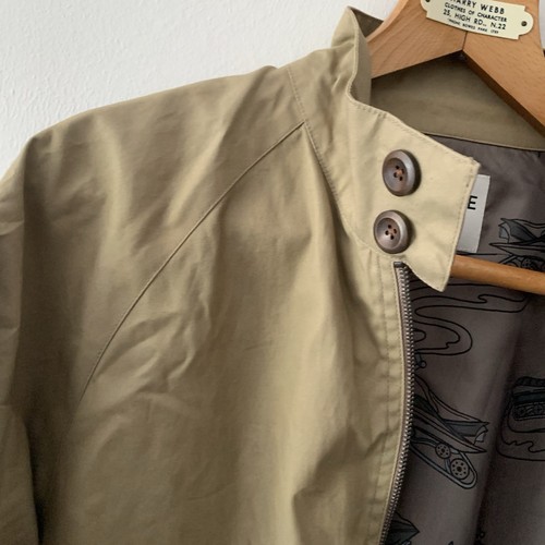 Mr Simple Beige Harrington Classic Bomber Jacket size Medium - Picture 5 of 10